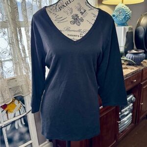 Penningtons Black Relaxed 3/4 Sleeve Tunic